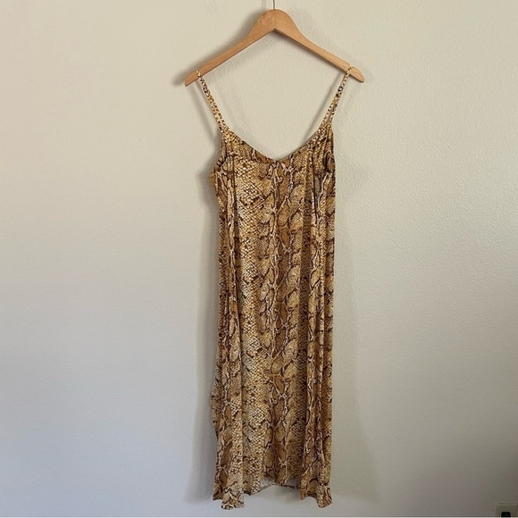 Reformation Crimini Boa Snake Print Slip Dress Size 6 - Picture 9 of 11